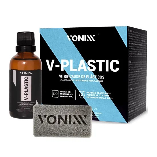 Kit Restauração e Proteção de Plásticos Vonixx - Revelax + V-Plastic + Luva + Flanela