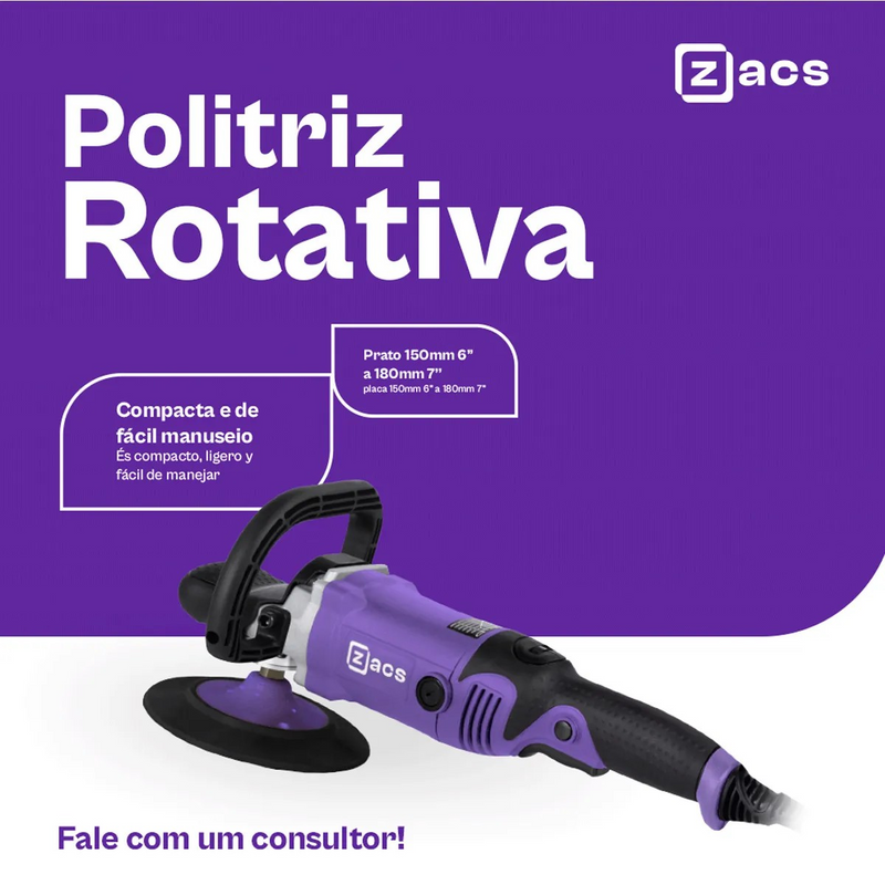 Politriz Rotativa 1650W 127V Zacs
